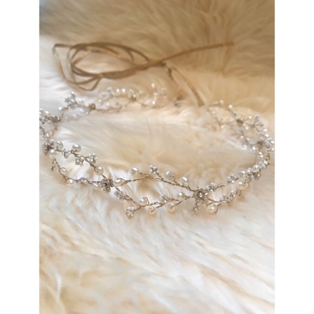 BHLDN/Twig & Honey Pearldrop Wedding Halo